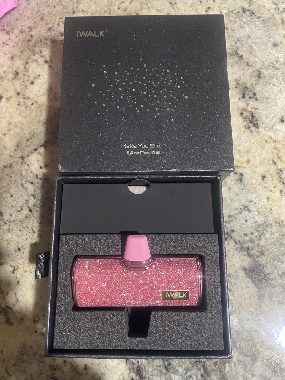 iWalk LinkPod 4S  Pink Sparkle Portable Power Bank